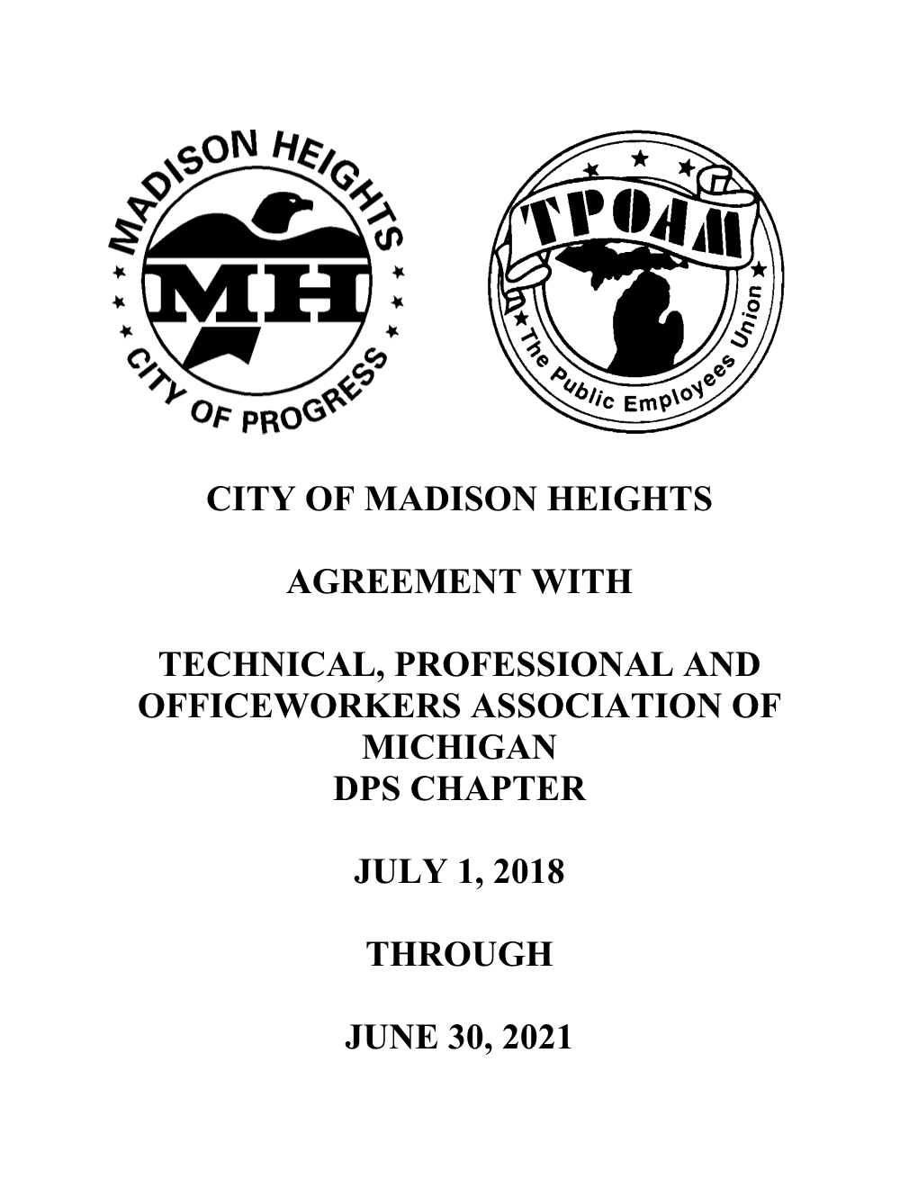 Collective Bargaining Agreement July 1, 2018