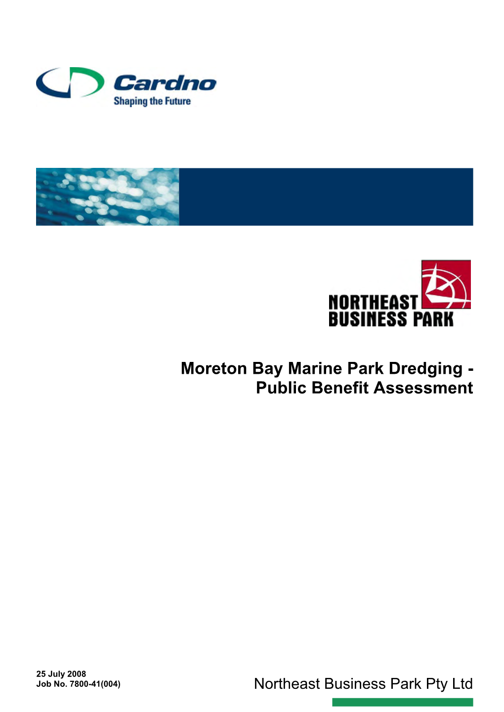 Marine Parks Public Benefit Assessment V1 Commercial in Confidence Page I