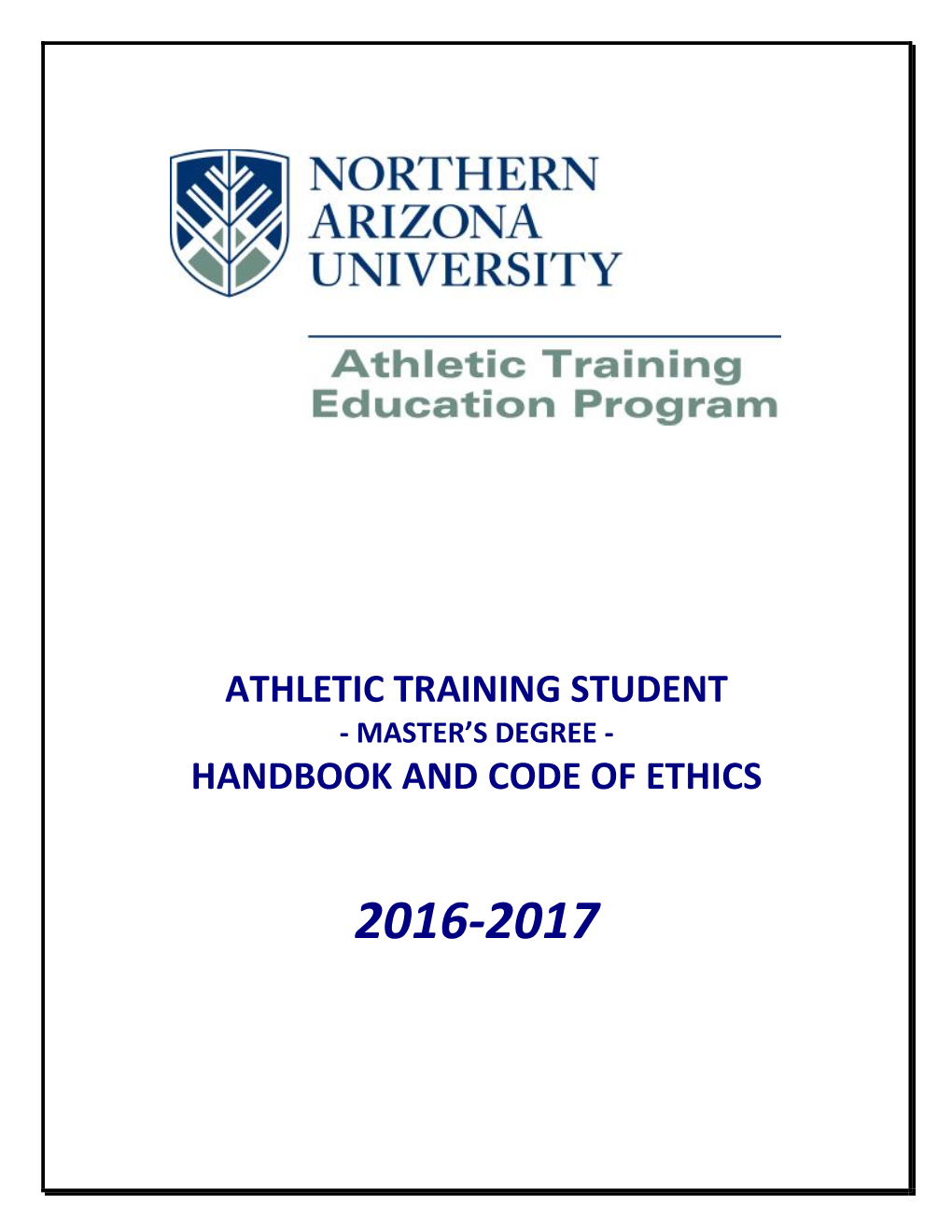 Athletic Training Student Handbook and Code of Ethics