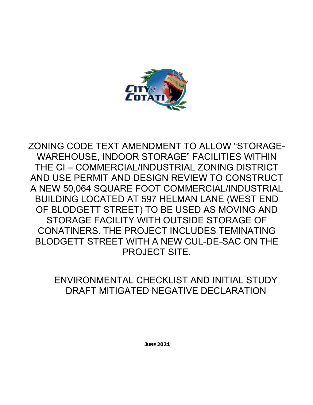 Zoning Code Text Amendment to Allow