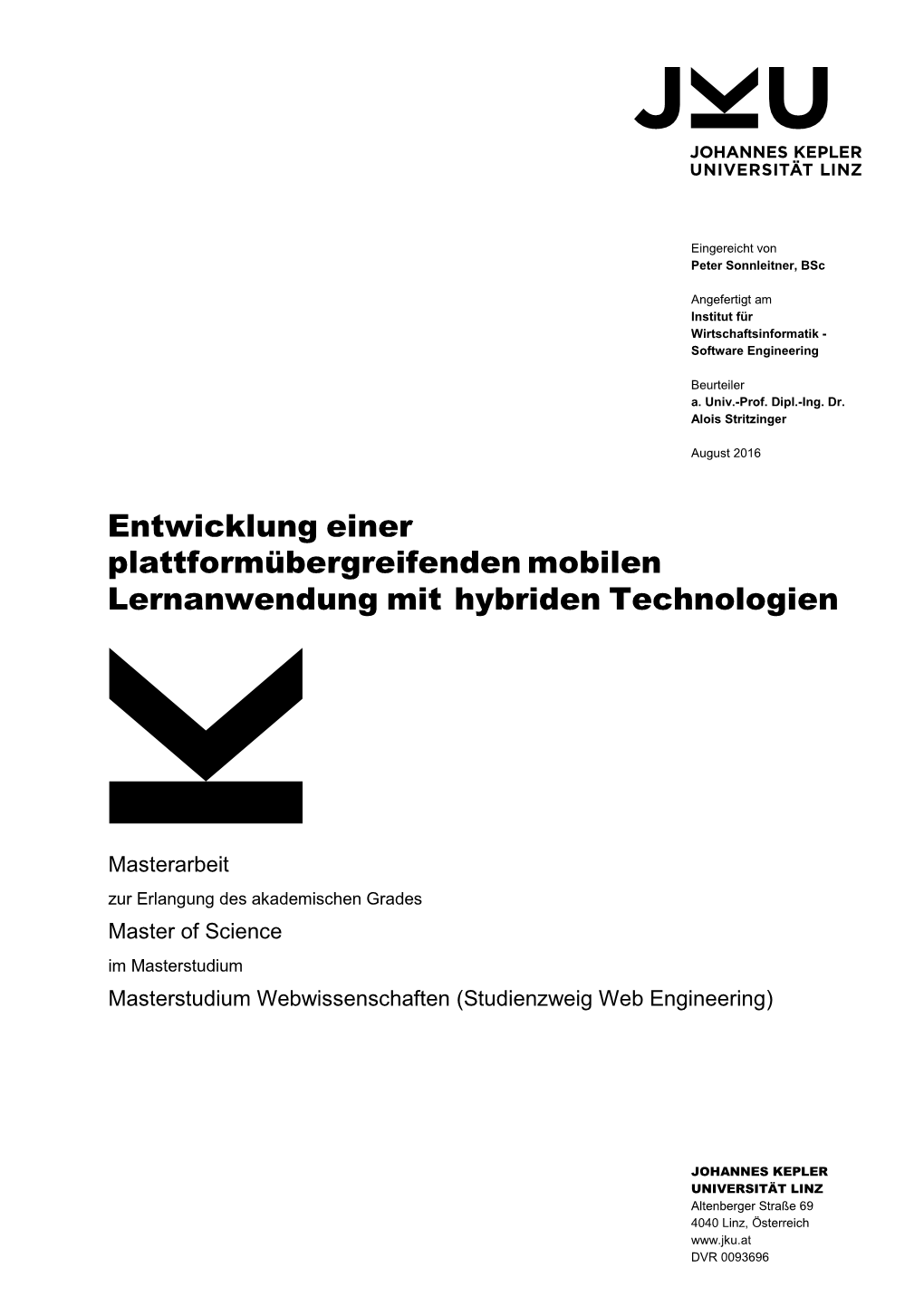 Entwicklung Einer Plattformübergreifendenmobilen