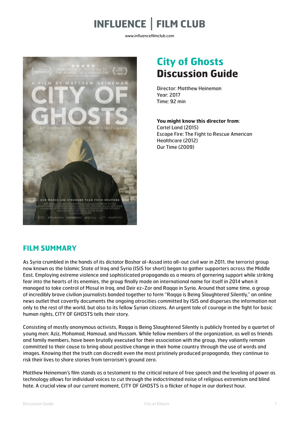 City of Ghosts Discussion Guide