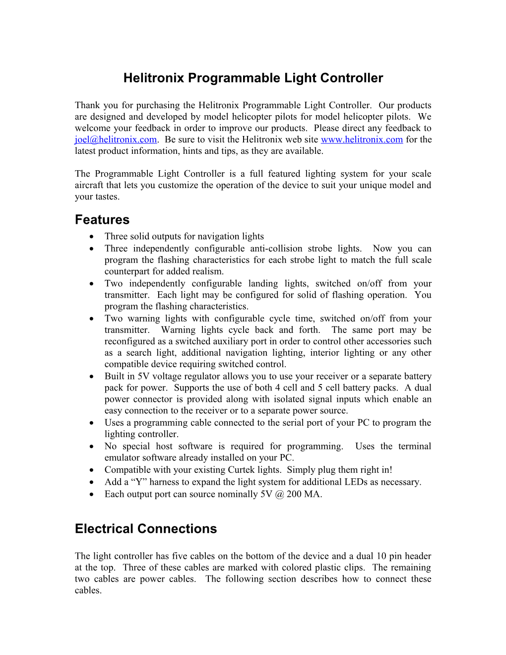 Helitronix Programmable Light Controller