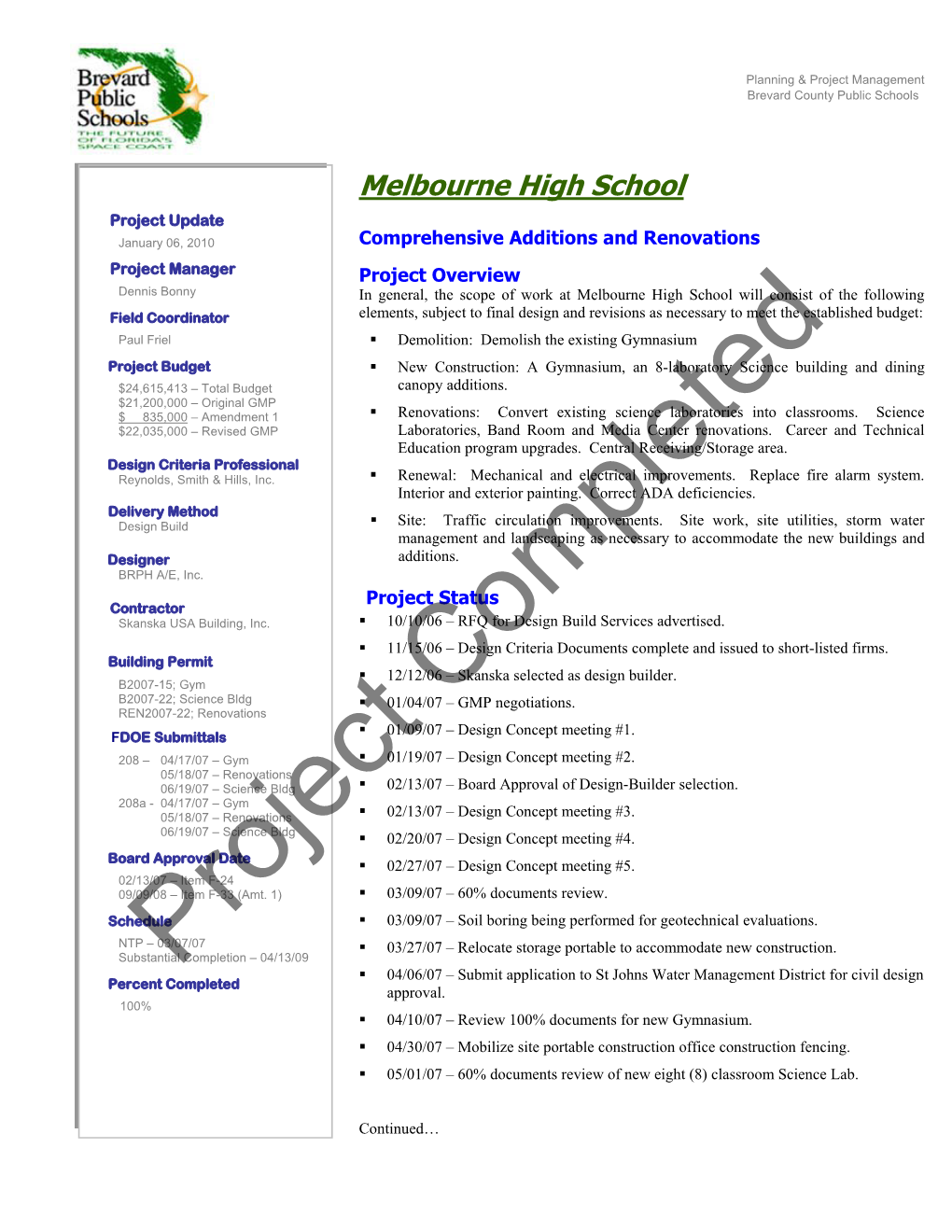 Melbourne High School