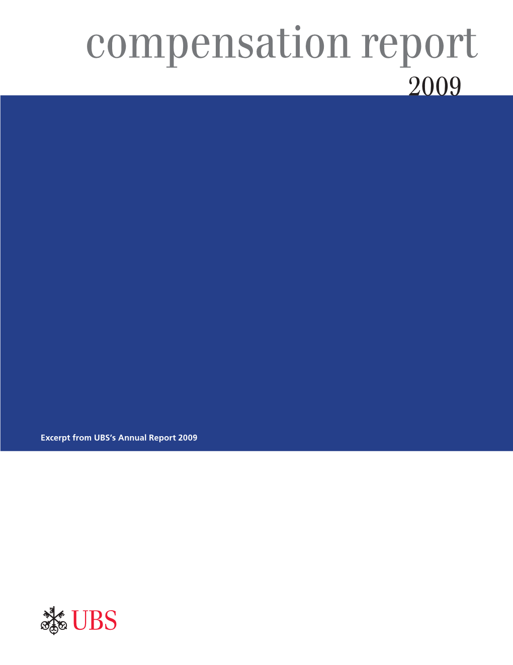 UBS Compensation Report 2009