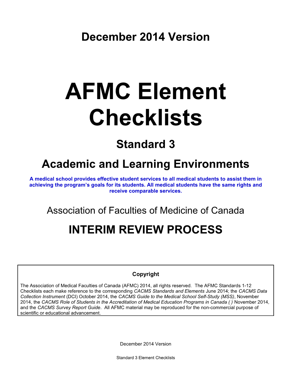 Afmc Interim Review Process