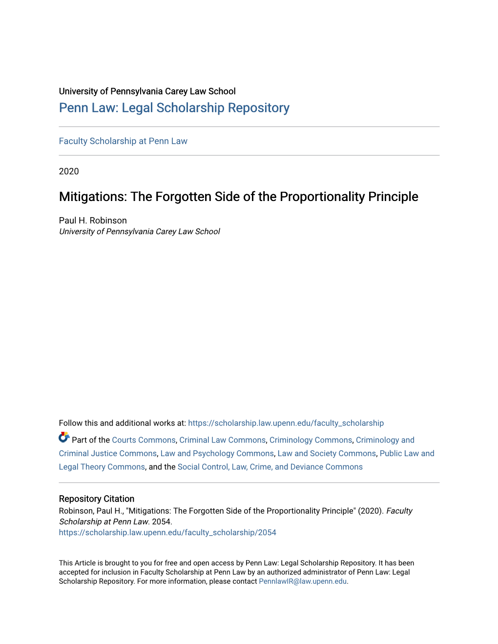 Mitigations: the Forgotten Side of the Proportionality Principle