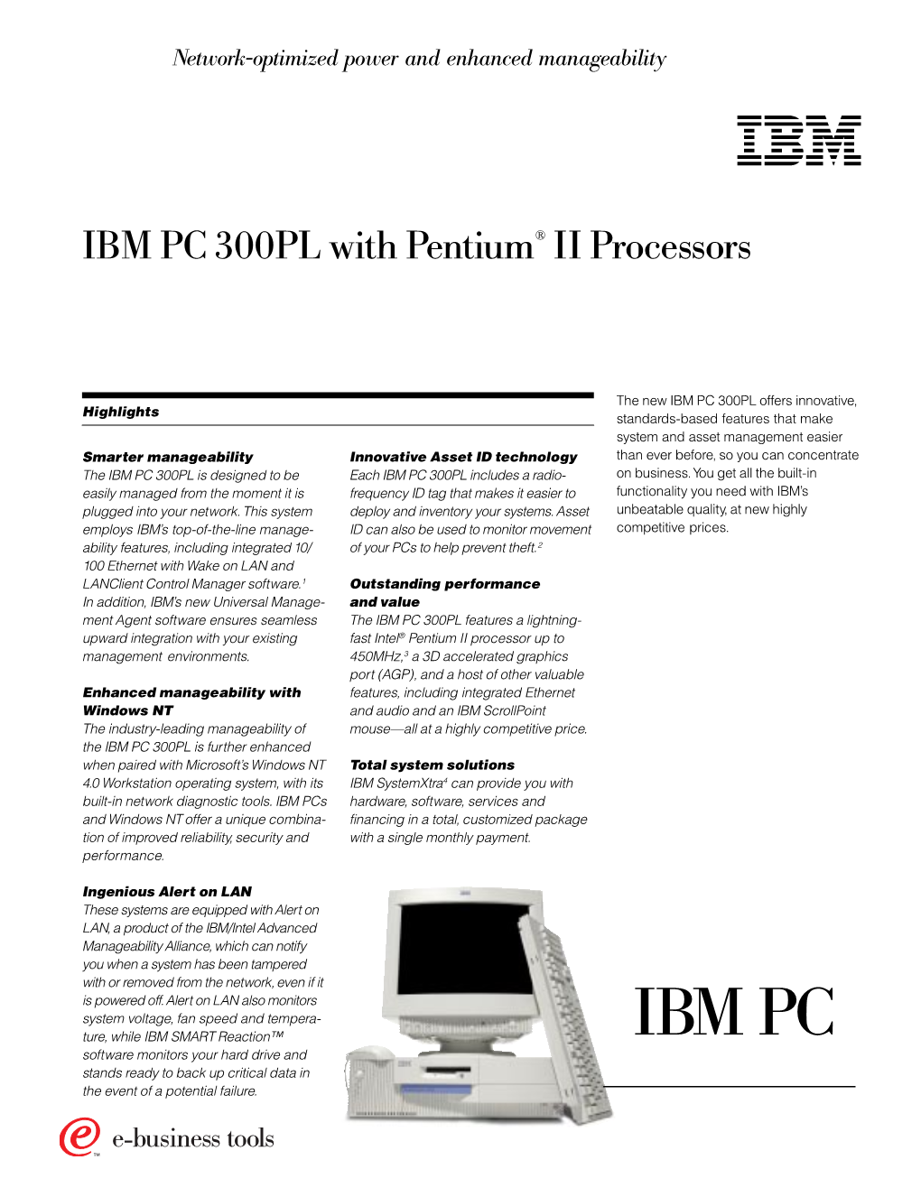 IBM PC 300PL with Pentium® II Processors
