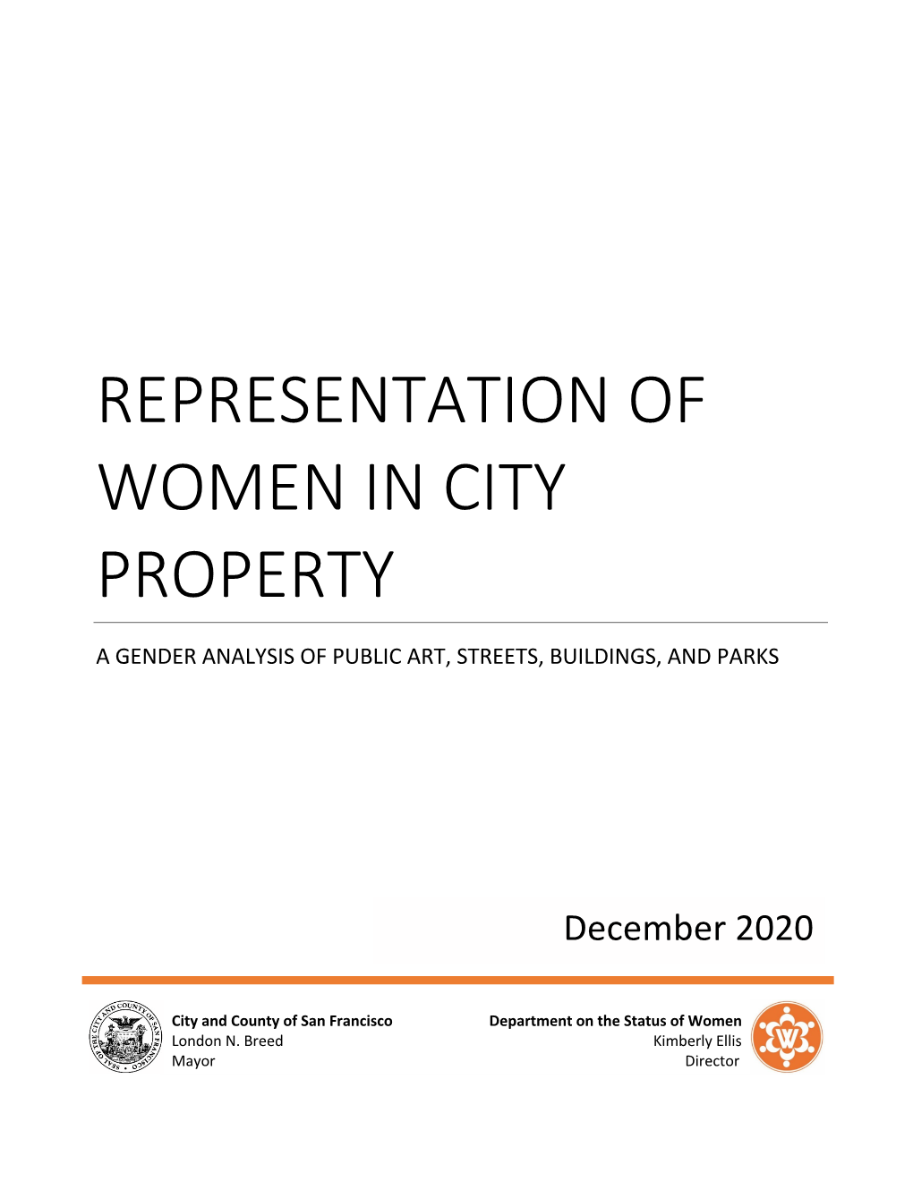 Representation of Women in City Property 2020