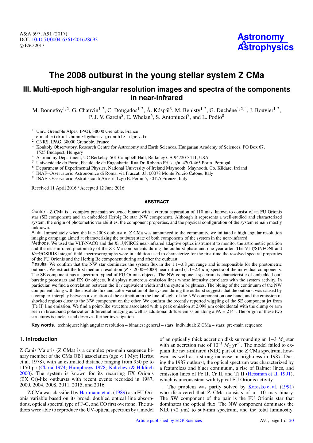 The 2008 Outburst in the Young Stellar System Z Cma III