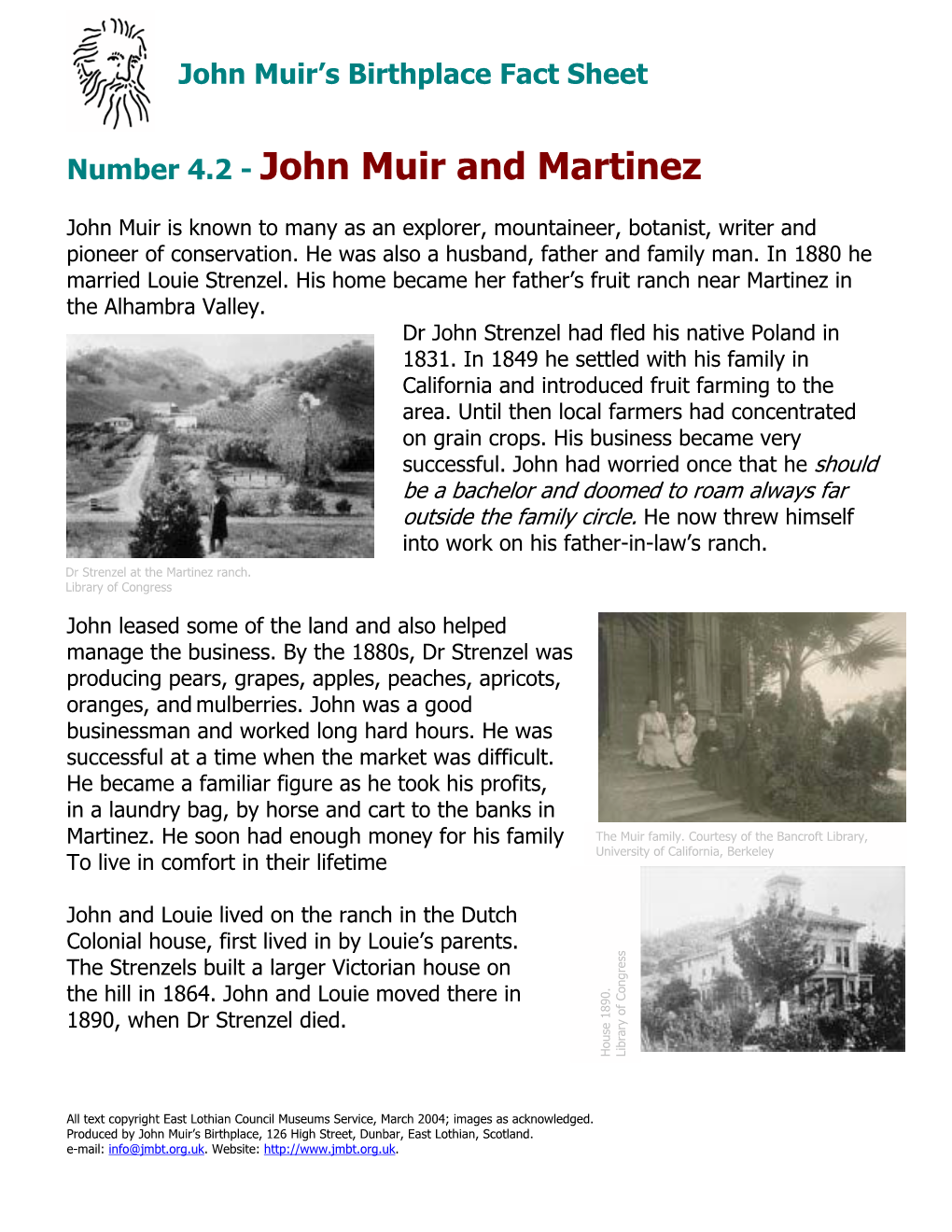 John Muir and Martinez