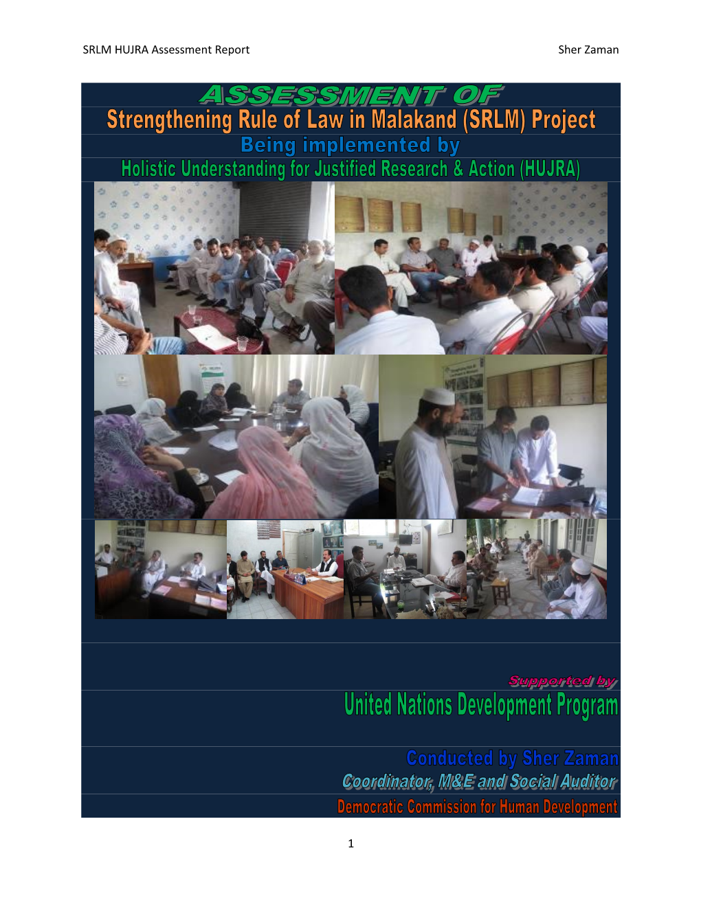 SRLM HUJRA Assessment Report Sher Zaman 1