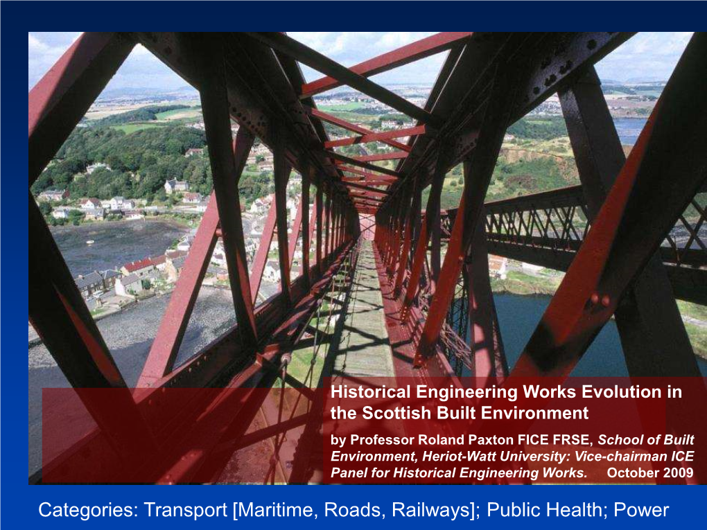 Categories: Transport [Maritime, Roads, Railways]; Public Health; Power