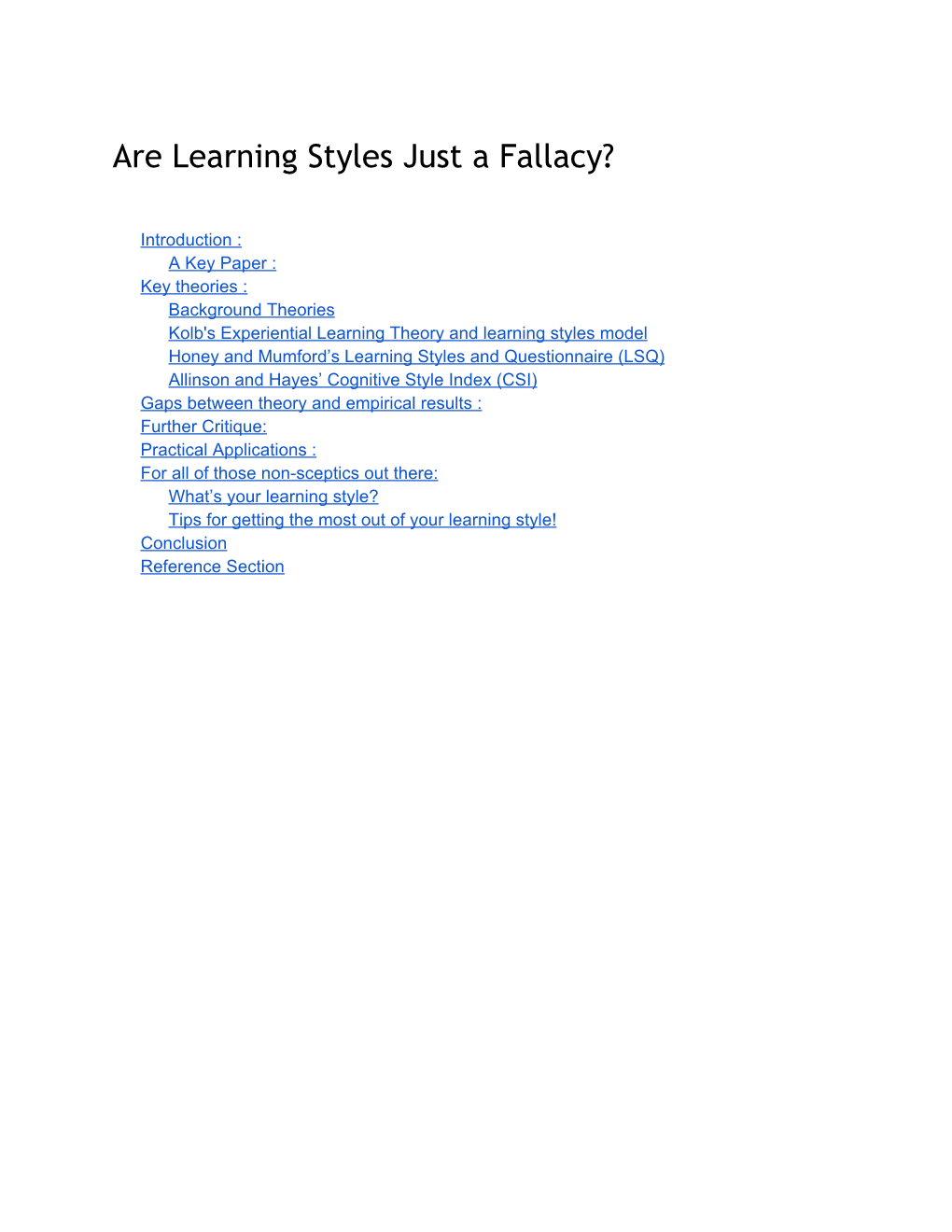 Are Learning Styles Just a Fallacy?