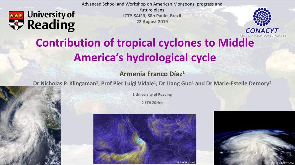 Contribution of Tropical Cyclones to Middle America's Hydrological Cycle