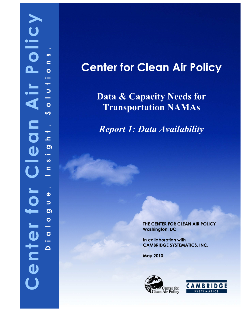 Data & Capacity Needs for Transportation Namas. Report 1