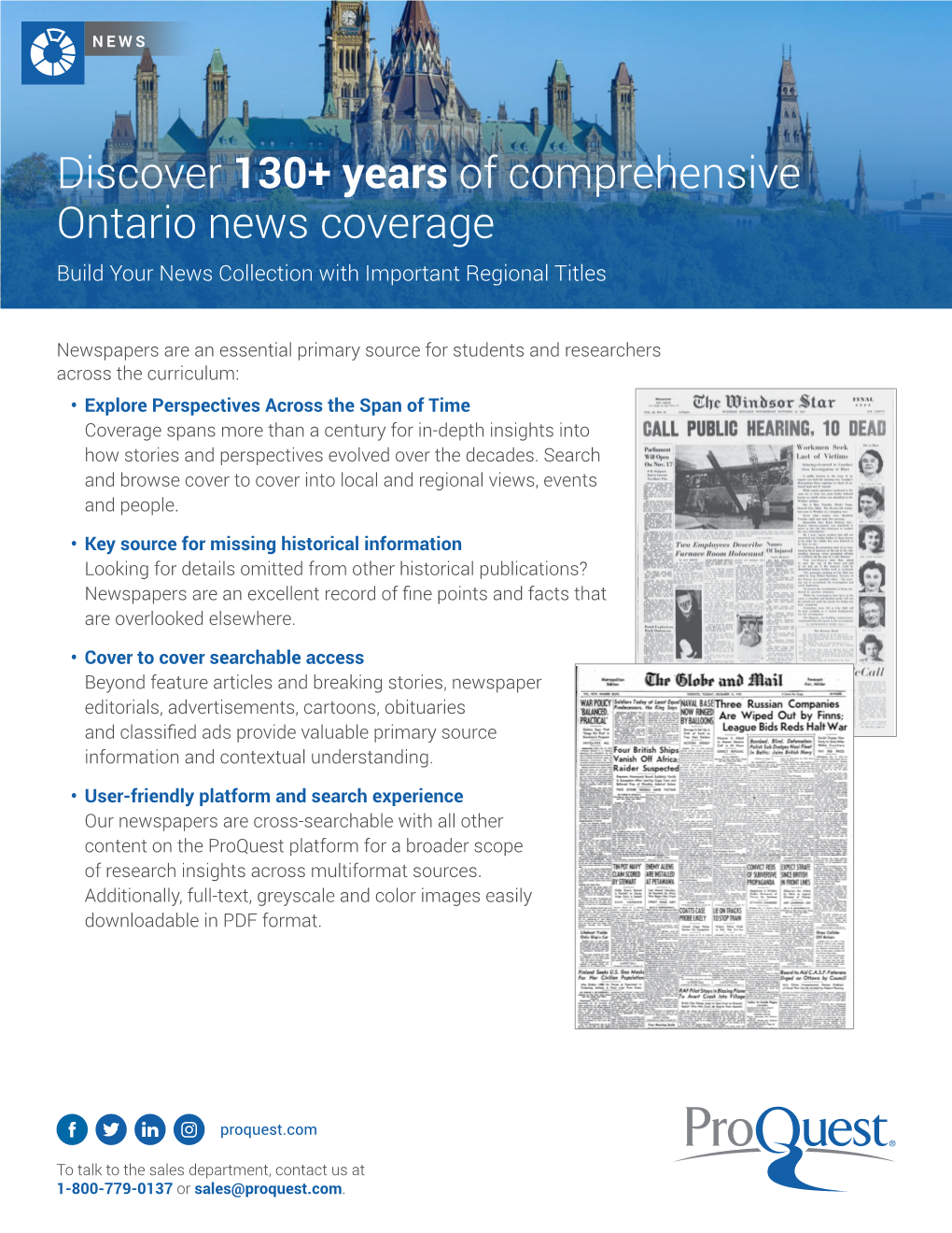 Discover 130+ Years of Comprehensive Ontario News Coverage Build Your News Collection with Important Regional Titles