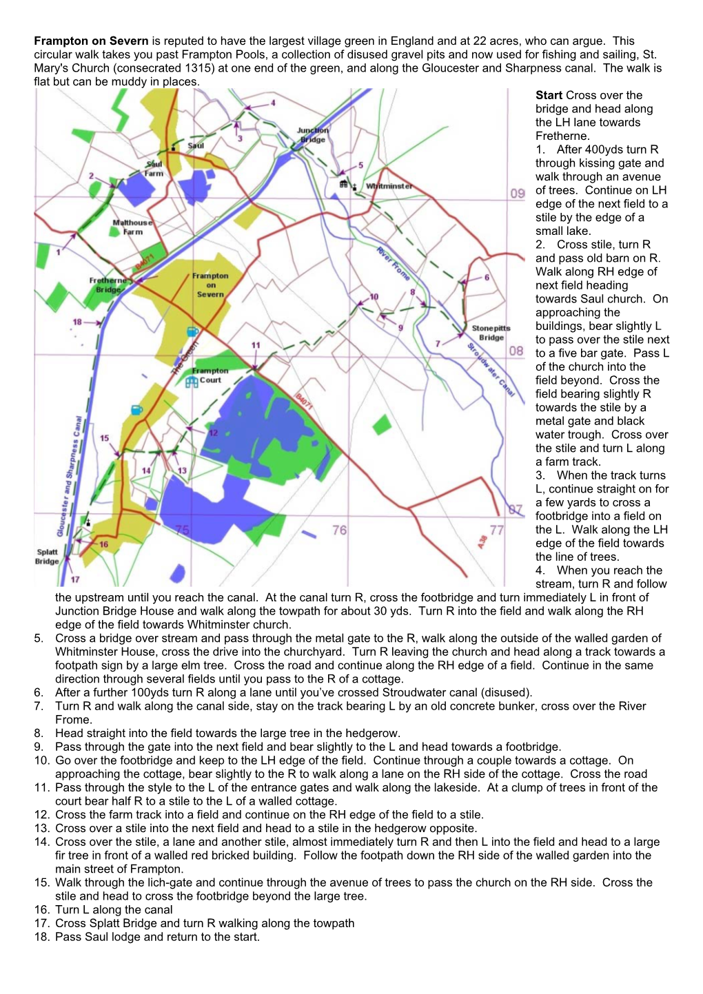 Frampton on Severn Is Reputed to Have the Largest Village Green in England and at 22 Acres, Who Can Argue