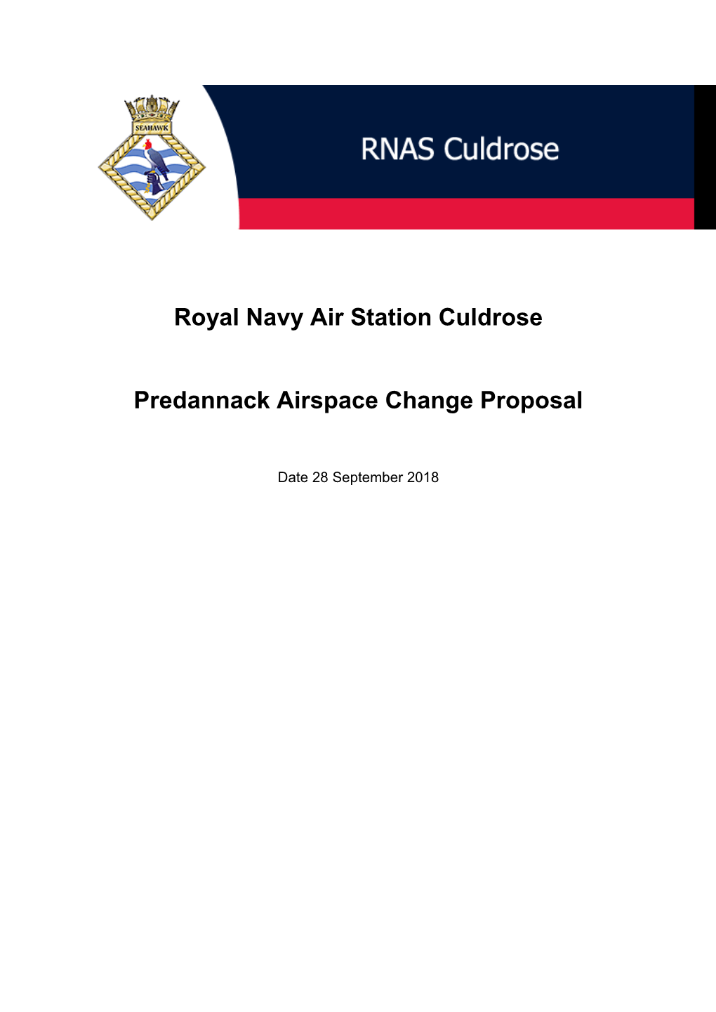 Royal Navy Air Station Culdrose Predannack Airspace Change