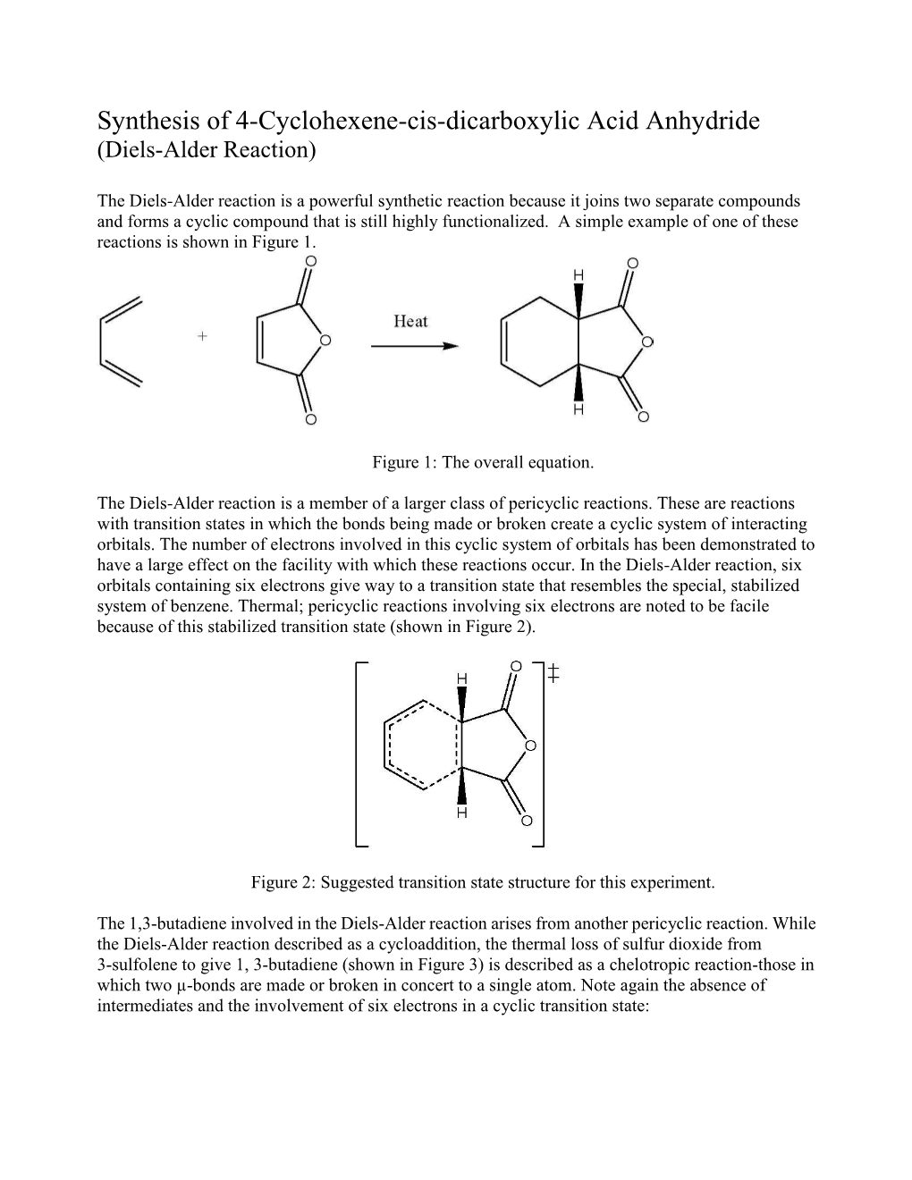 Synthesis of 4-Cyclohexene-Cis-Dicarboxylic Acid Anhydride (Diels-Alder Reaction)