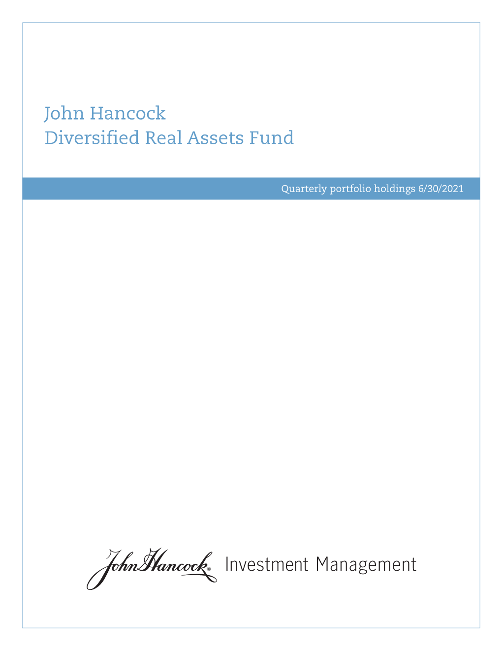 John Hancock Diversified Real Assets Fund