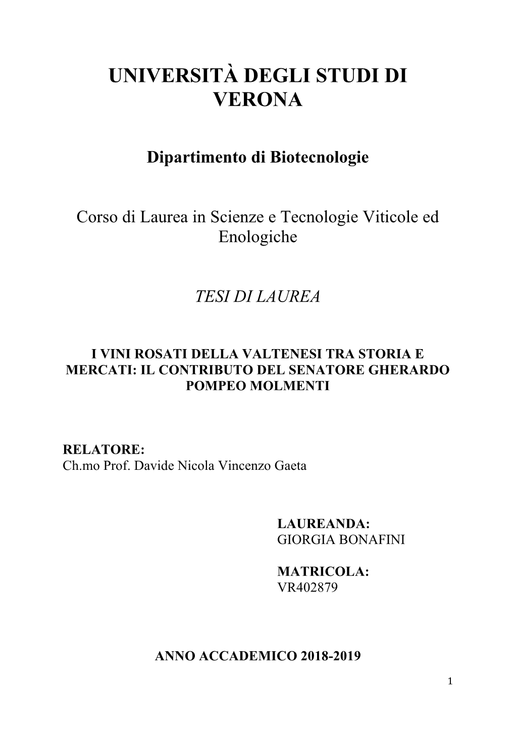 I Vini Rosati Della Valtenesi Tra Storia E Mercati: Il Contributo Del Senatore Gherardo Pompeo Molmenti