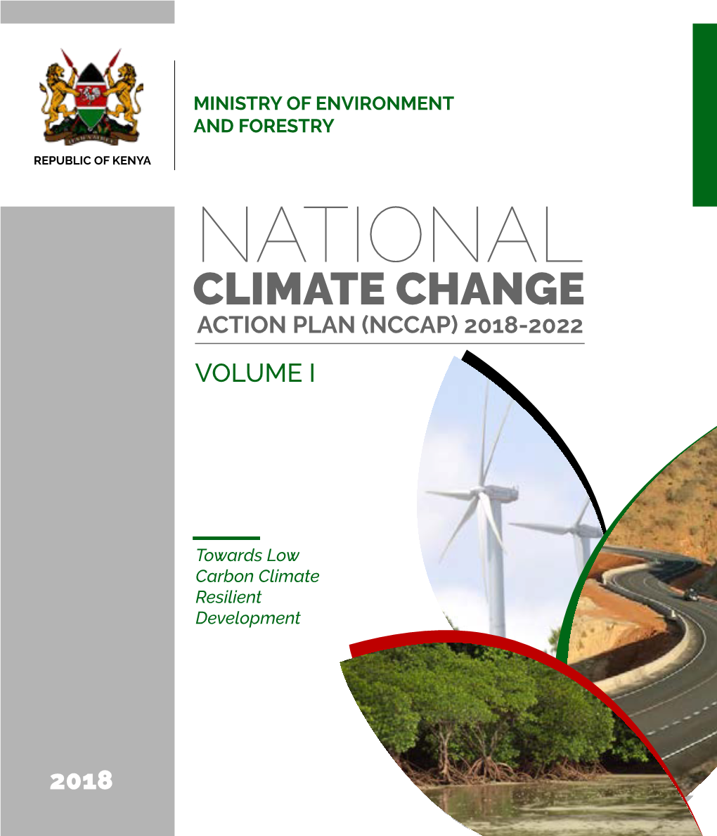 National Climate Change Action Plan (Nccap) 2018-2022 Volume I