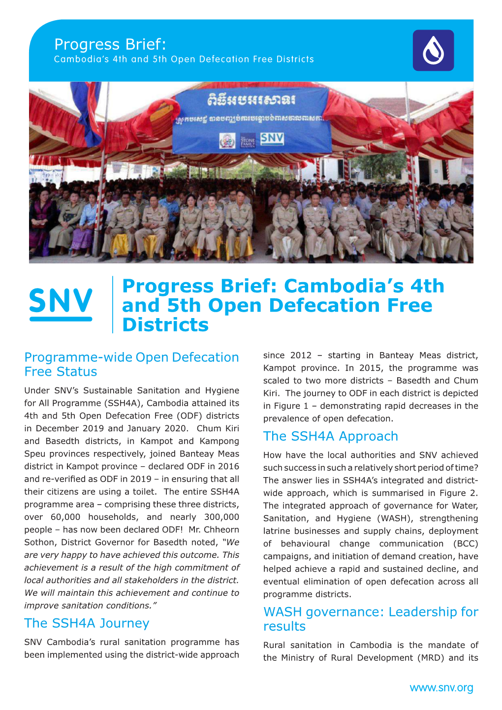 Cambodia's 4Th and 5Th Open Defecation Free Districts