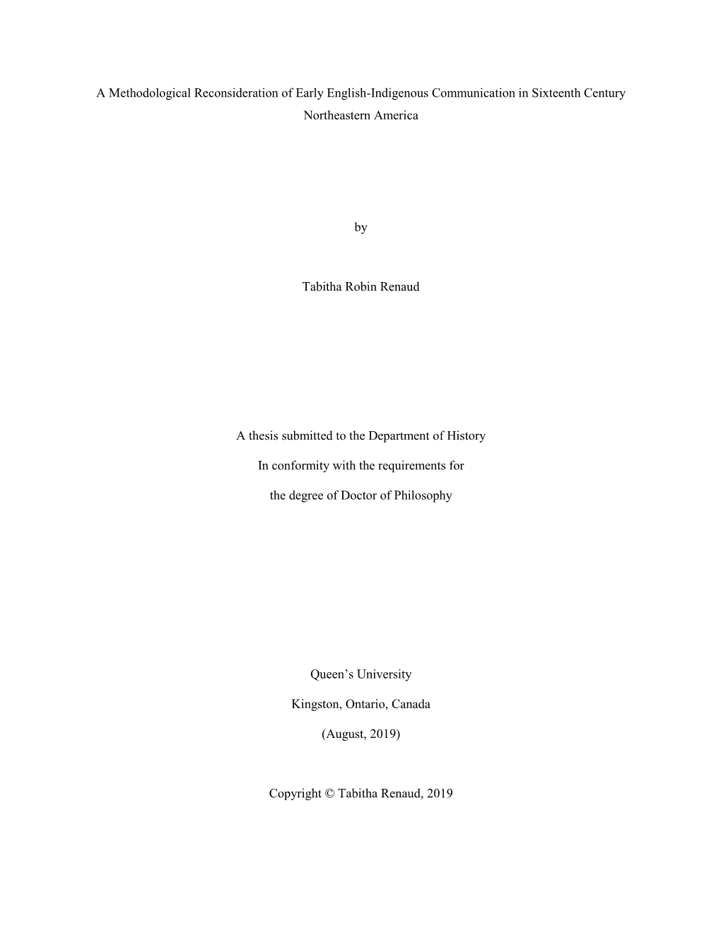 A Methodological Reconsideration of Early English-Indigenous Communication in Sixteenth Century Northeastern America