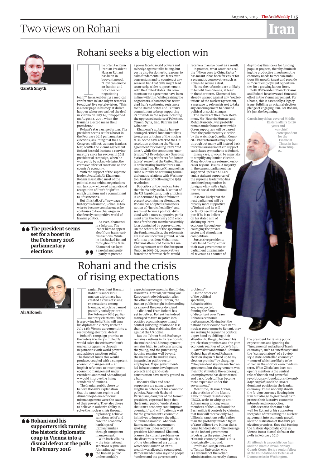 Two Views on Rohani Iran