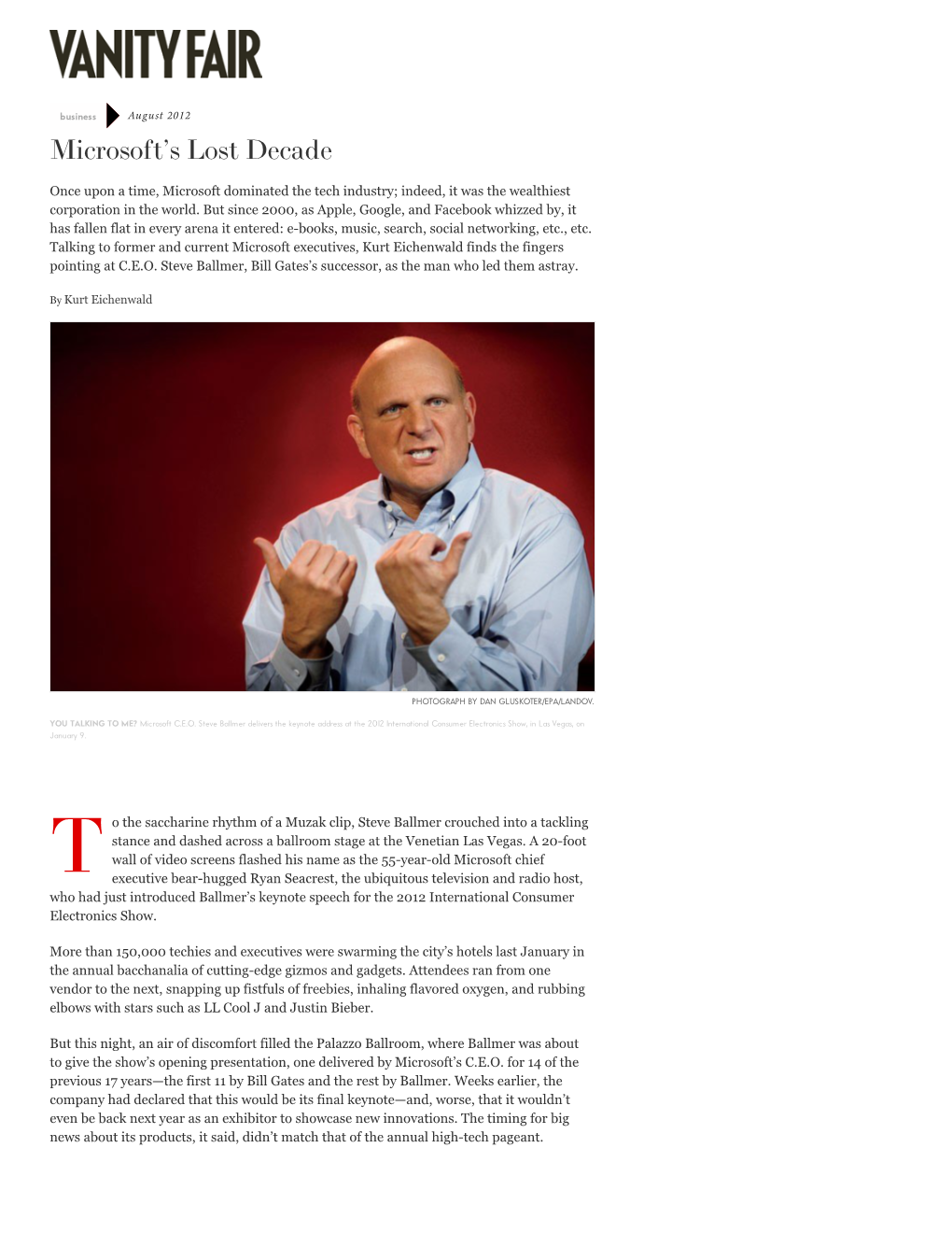 How Microsoft Lost Its Mojo: Steve Ballmer and Corporate America's