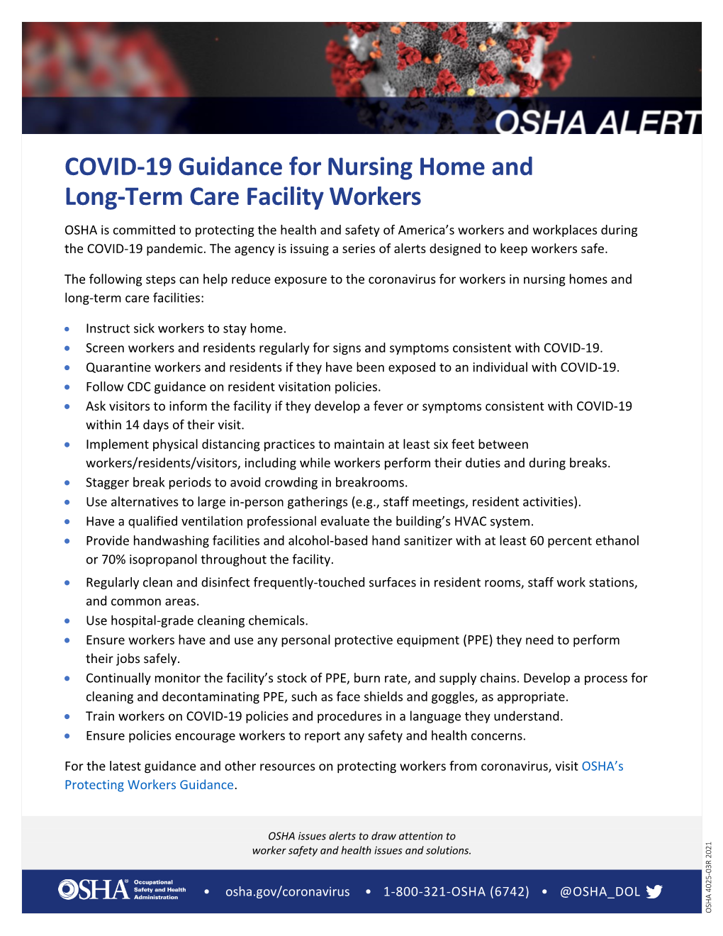 COVID-19 Guidance for Nursing Home and Long-Term Care Facility