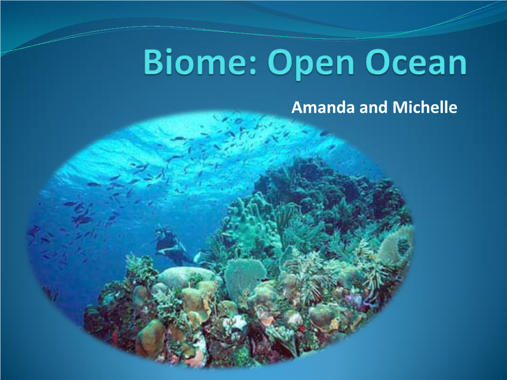 Open Ocean, Is Part of the Marine Biome, and Is Found All Over the World