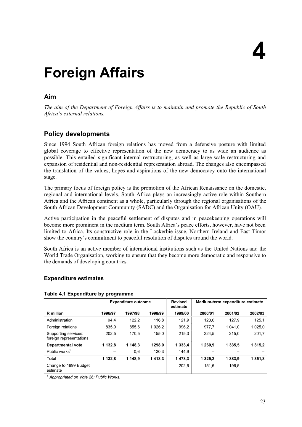 Foreign Affairs