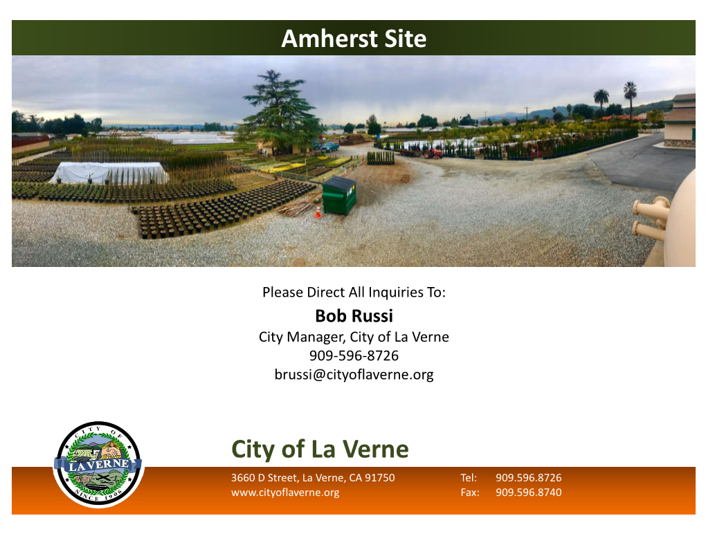 Amherst Site City of La Verne