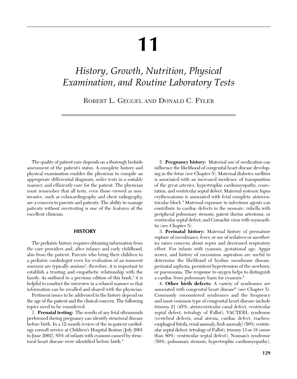 Cardiac History and Physical