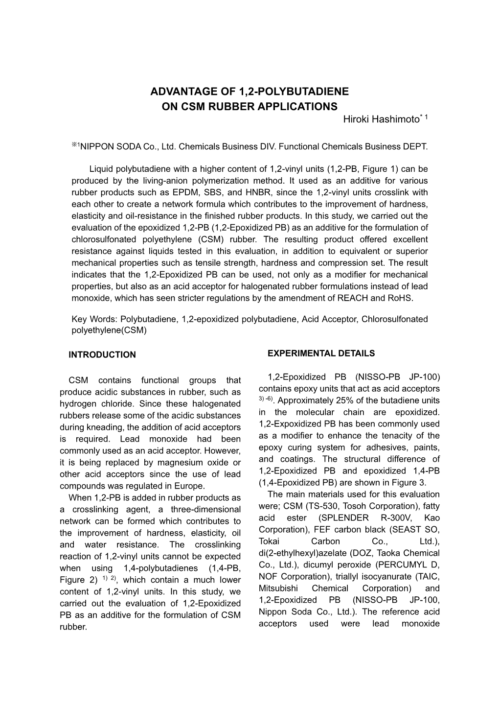 Advantage of 1,2-Polybutadiene in CSM Rubber…