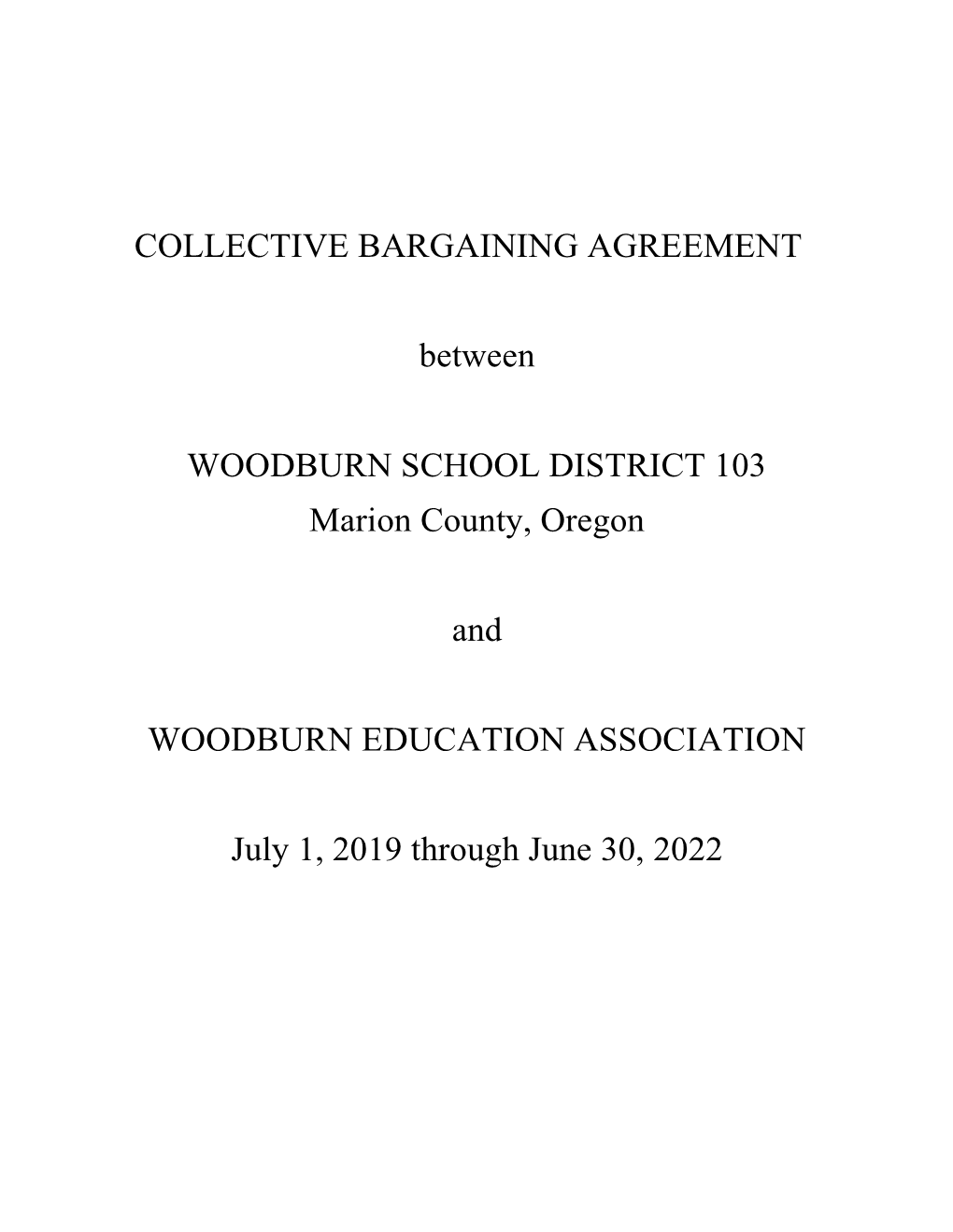 Collective Bargaining Agreement