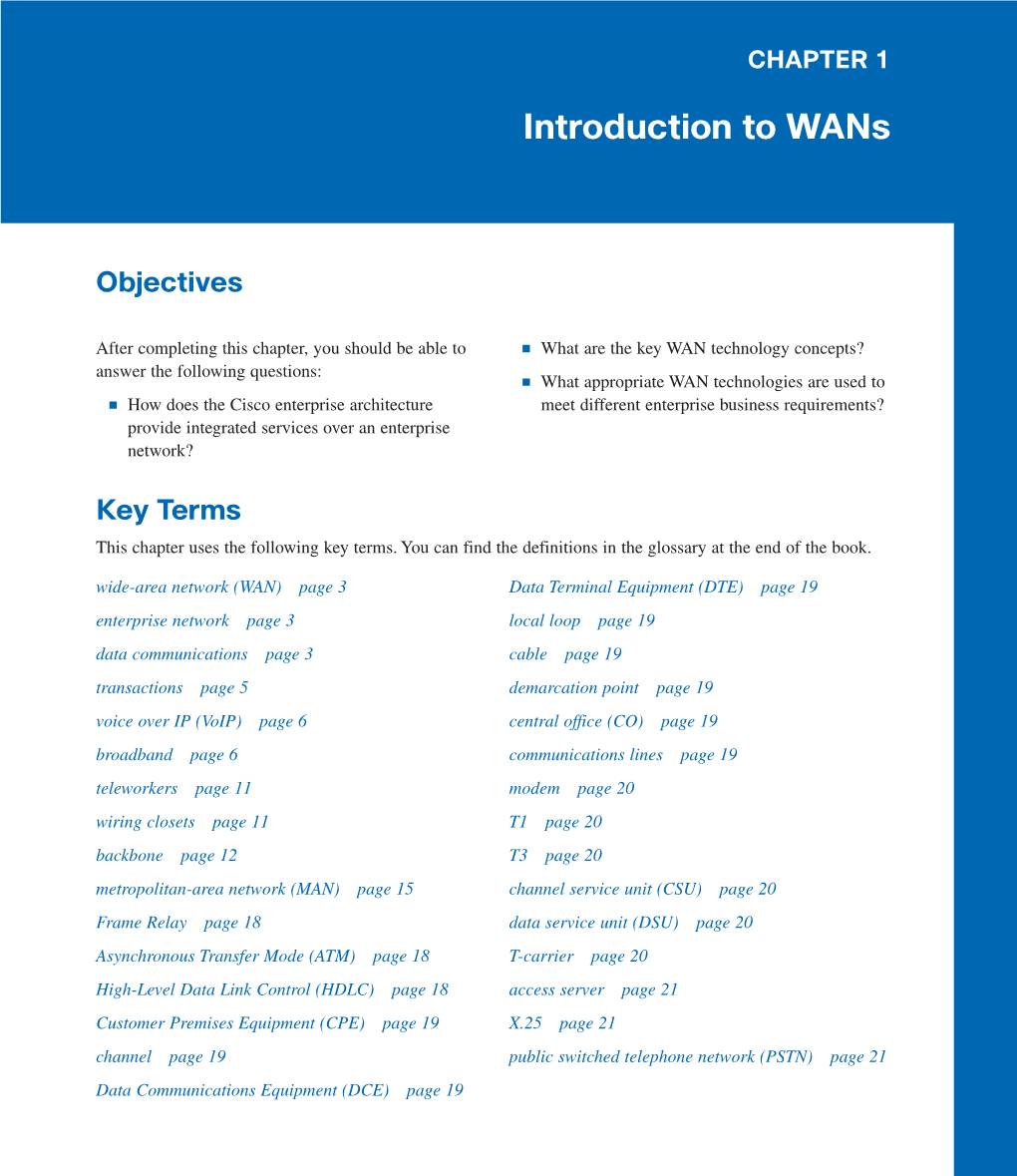 Introduction to Wans