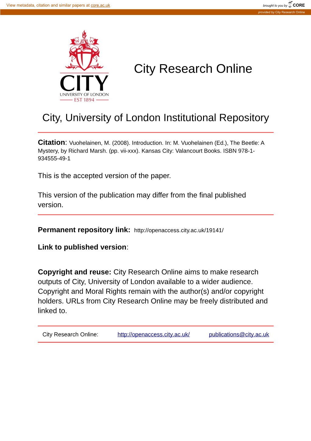 City Research Online