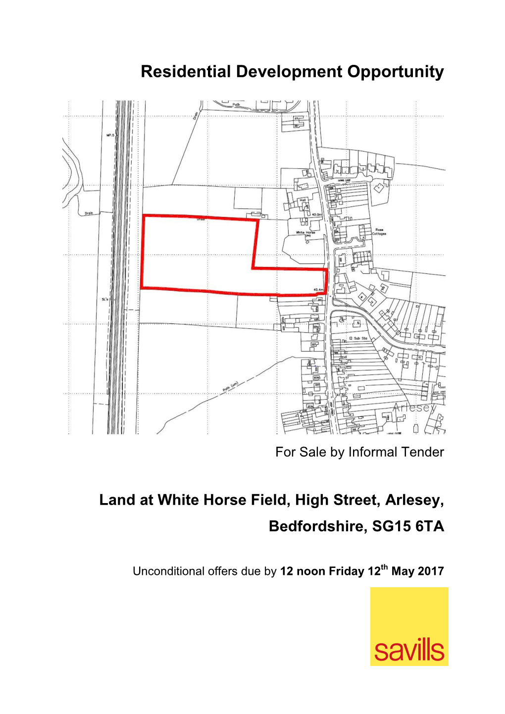 Land at White Horse Field, High Street, Arlesey, Bedfordshire, SG15 6TA