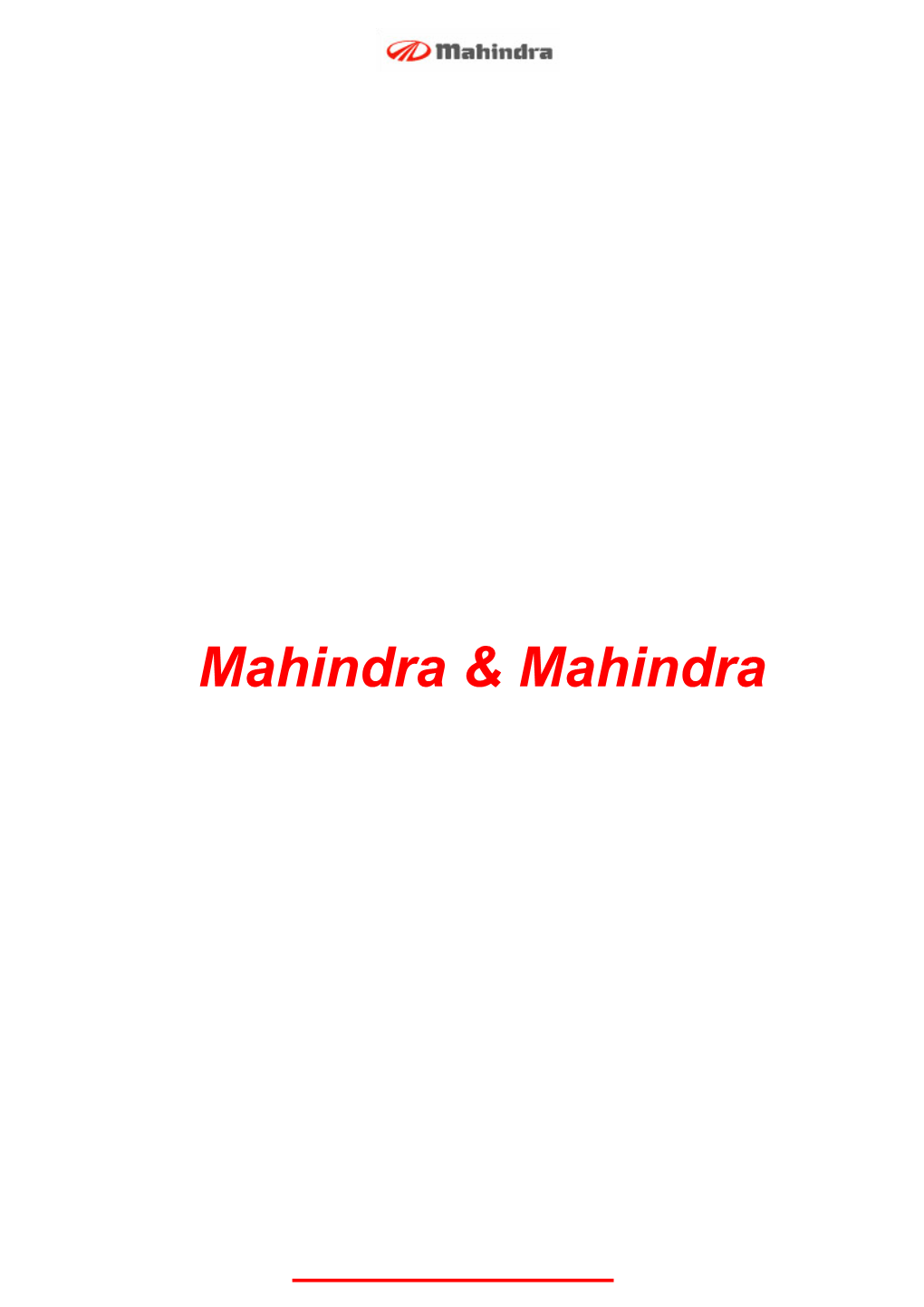 Mahindra in Europe