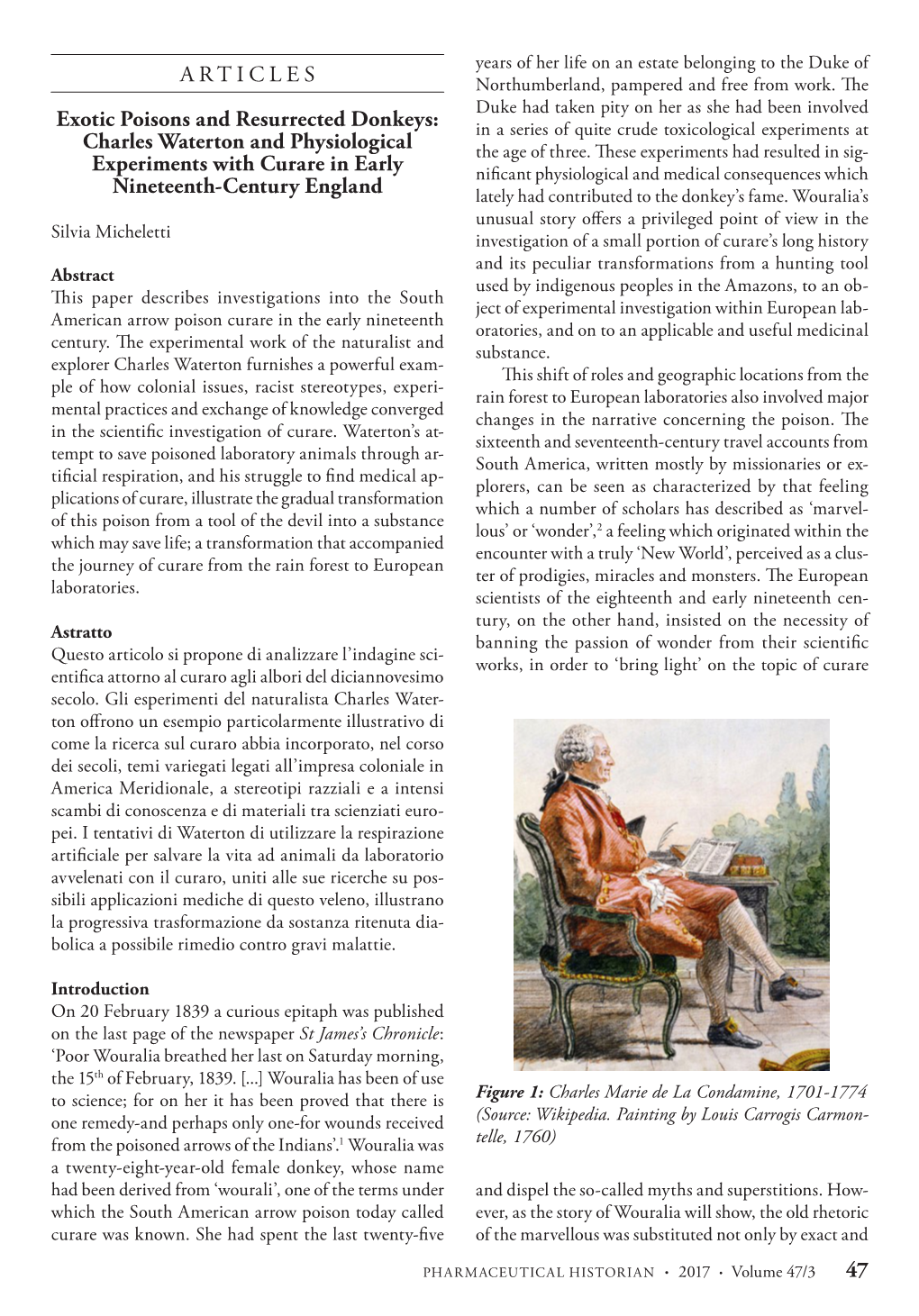 Exotic Poisons and Resurrected Donkeys: Charles Waterton and Physiological Experiments with Curare in Early Nineteenth-Century E