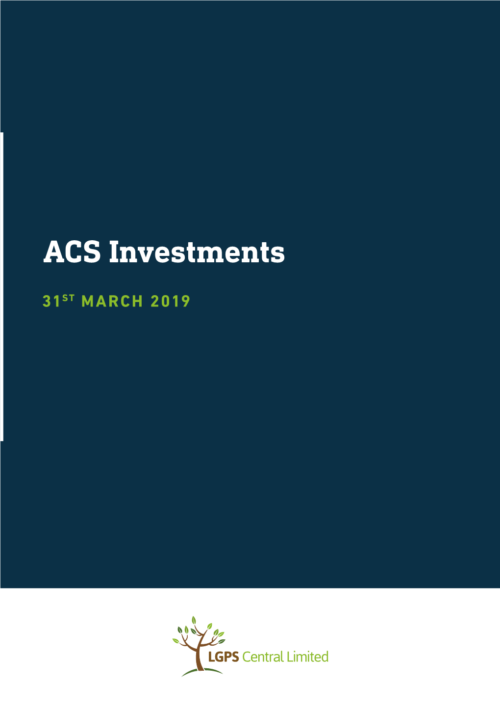 Acs Sub Fund Investments March 2019