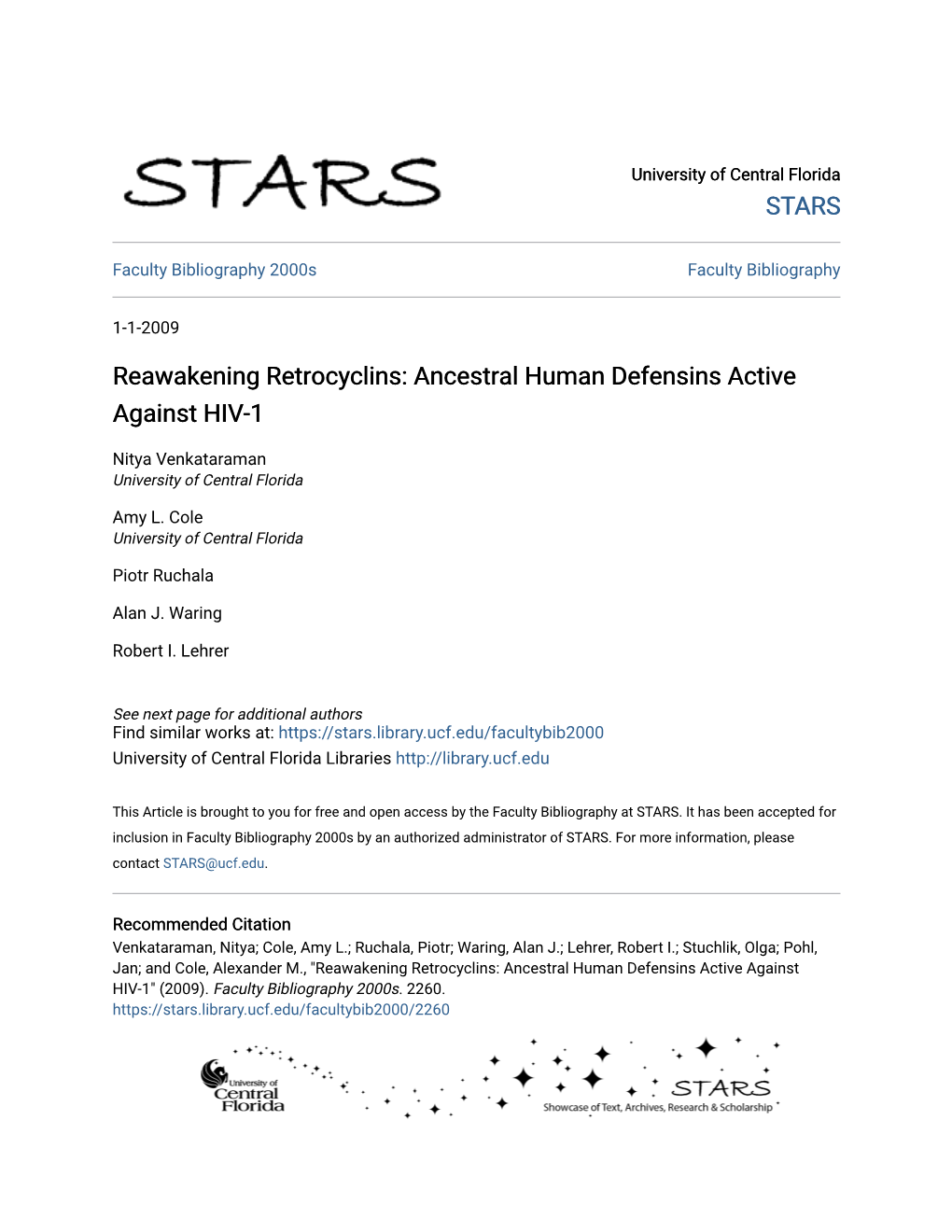 Reawakening Retrocyclins: Ancestral Human Defensins Active Against HIV-1