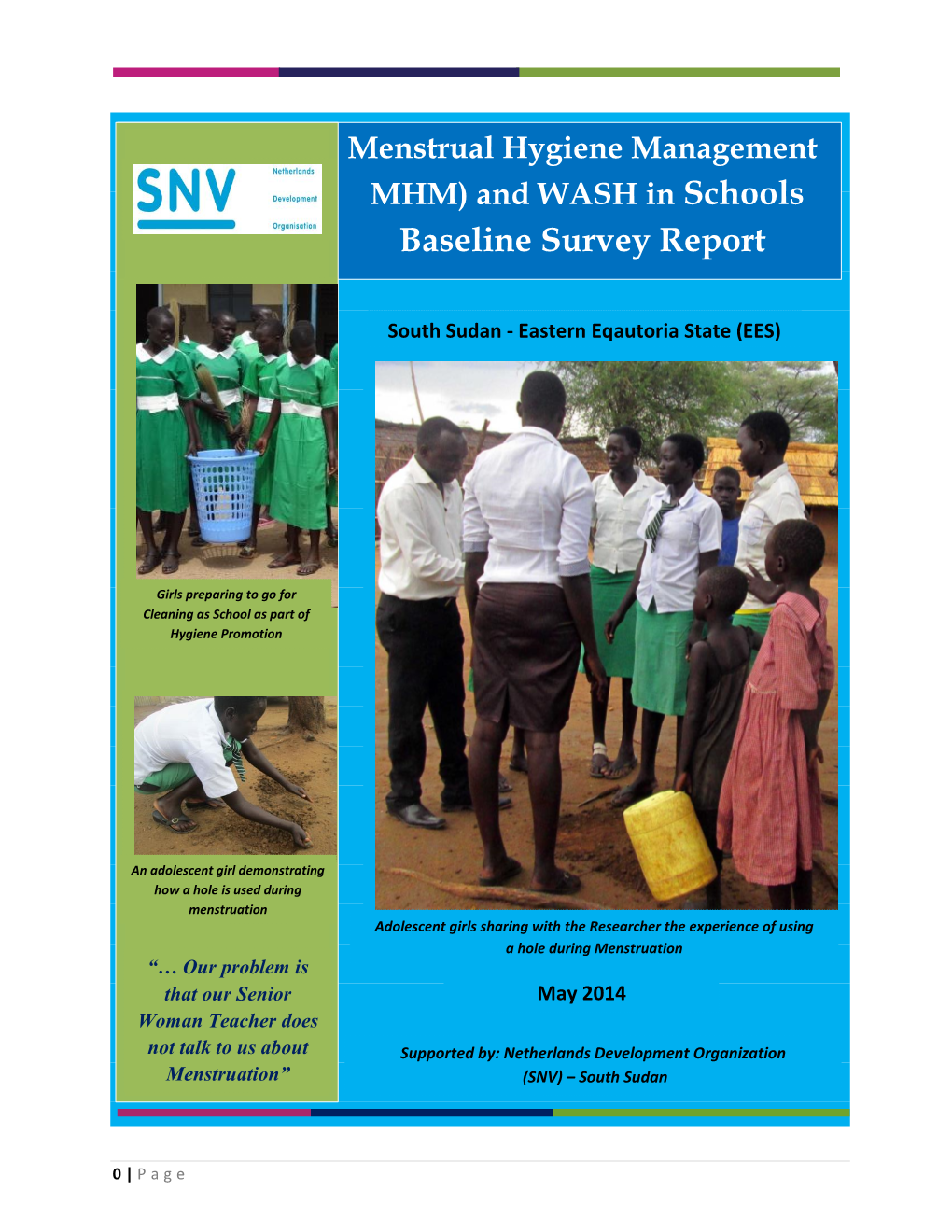 And WASH in Schools Baseline Survey Report