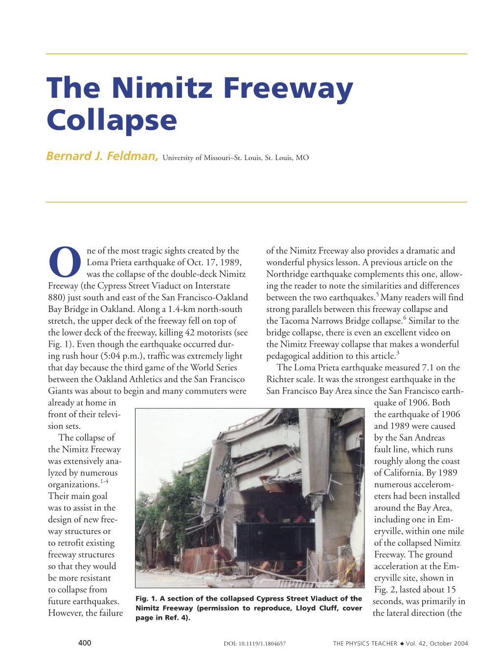 The Nimitz Freeway Collapse