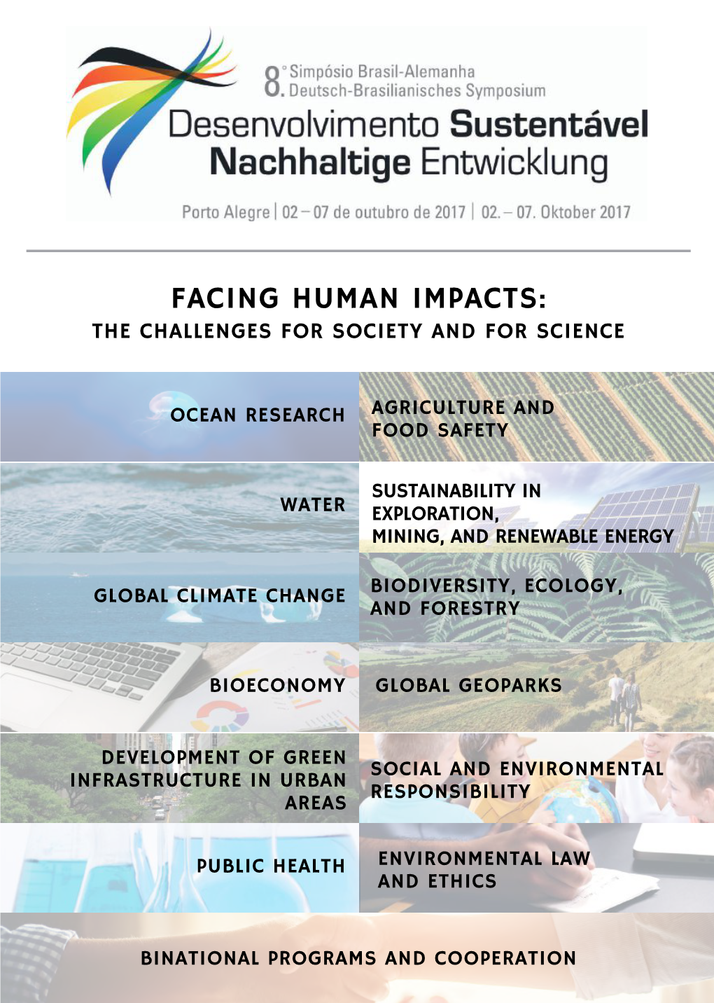 Facing Human Impacts: the Challenges for Society and for Science