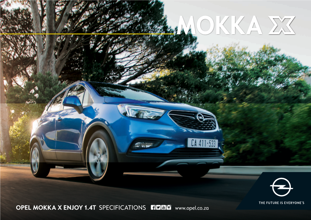 Opel Mokka X Enjoy 1.4T Specifications