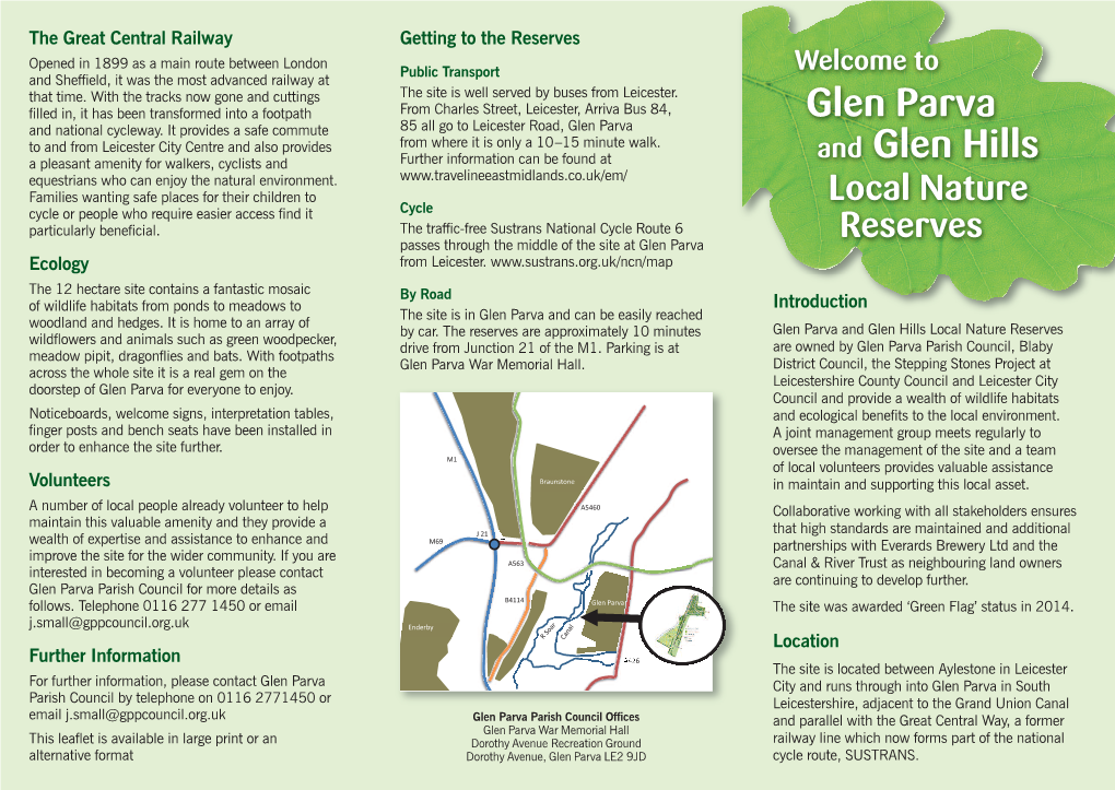 Glen Parva Nature Reserve Leaflet